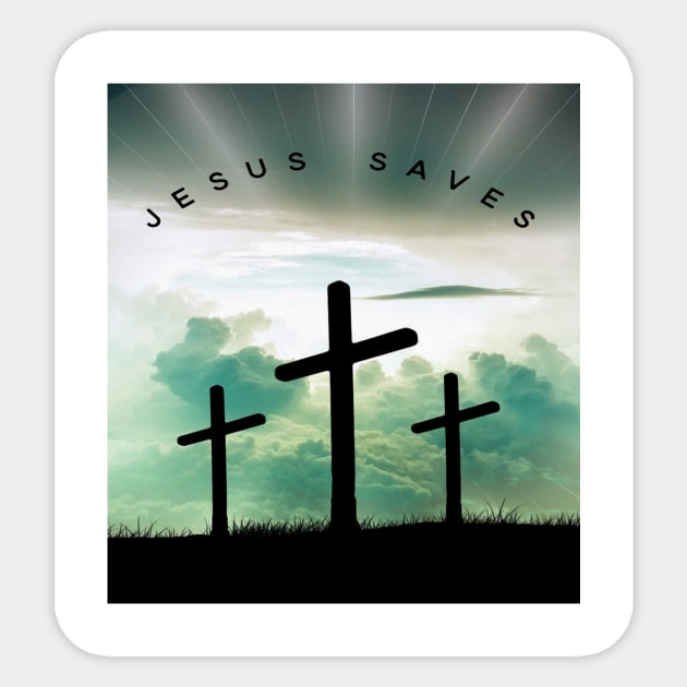 Jesus Saves Sticker by GMAT